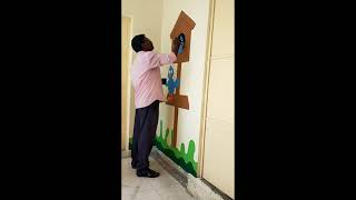 School Wall Art - Wall Painting#art #paintings # వాల్ పెయింటింగ్ ఎలా చేయాలి #