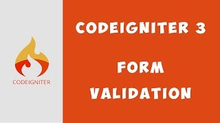 CODEIGNITER - FORM VALIDATION ( tutorial # 9 )