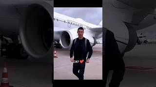 CR7 with he's private plane #cristianoronaldo #cr7 #shorts