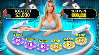 FULL TABLE BLACKJACK WITH MY BRO