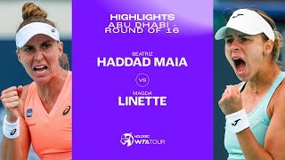 Beatriz Haddad Maia vs. Magda Linette | 2024 Abu Dhabi Round of 16 | WTA Match Highlights