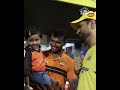 M.S. Dhoni playing with Natarajan's Daughter | cute little girl with dhoni | SRH | CSK