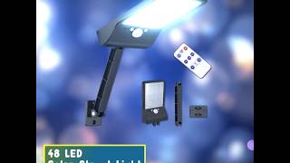 48 LED SOLAR STREET LIGHT - Drill and suspend using screw