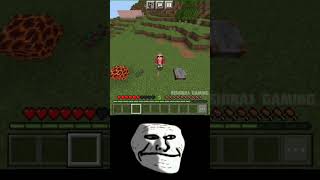 Minecraft logic 😂 with troll Face #minecraft #rtx #youtube #rishirajgaming #gamer #youtubeshorts