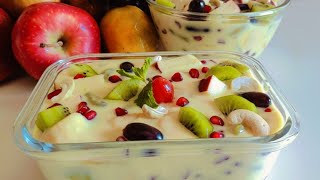 సమ్మర్ లో చల్లచల్లగా ఎంతో టేస్టీగాll custard fruit dessert l creamy structure ll summer special😋👌