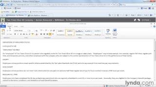 Sharing Documents: Using Word on the web