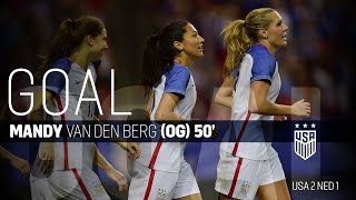 WNT vs. Netherlands: Mandy van den Berg Own Goal - Sept. 18, 2016