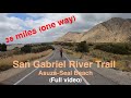 San Gabriel River Bike Trail - Azusa to Seal Beach, California - New, Full Video