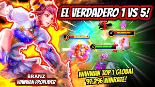 ¡NO NECESITA A SU EQUIPO PARA HACER UNA SAVAGE! WANWAN TOP 1 GLOBAL 96.2% WINRATE! | MOBILE LEGENDS