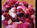 Spinning Chocolate Covered Cherries Yarn --- spinning my stash #17