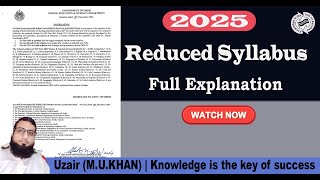 Reduced Syllabus Announced by Sindh Board Examination 2025 | Class 9 \u0026 10 Reduced Syllabus