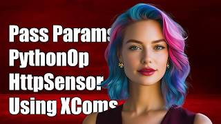 How to pass parameters from PythonOperator to HttpSensor via XComs in Airflow?
