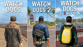 Watch Dogs vs Watch Dogs 2 vs Watch Dogs Legion - Physics and Details Comparison