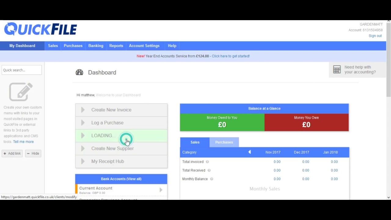 Quickfile Cloud Based Accounting Software Walkthrough Youtube