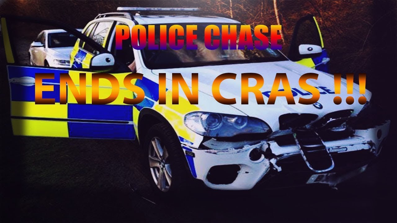 UK POLICE CHASE ENDS IN CRASH !!! - YouTube