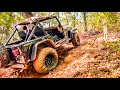 STEEP ONE! Jeep YJ 2.5 inch lift on 33s with Dana 44s Climbing Scorpion Overlook - Barnwell Mountain