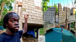 Building My House in Jamaica🇯🇲 | How We Live Daily On The Site | Must Watch | Day Six