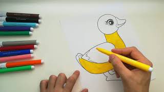 Duck Coloring Page [Coloring Book For Children]