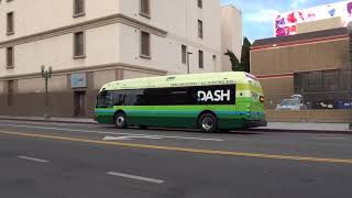 LADOT DASH: Union Station bound BE35 20308 DASH D at Grand Av/Washington Blvd