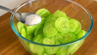 Cucumber salad that burns belly fat! My mother lost 25 kg in one month.