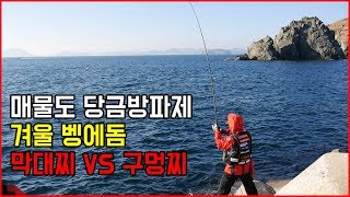 [ 제2화 - 본편 ] 매물도 당금방파제  겨울 벵에돔 막대찌 VS 구멍찌