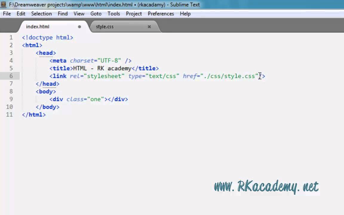 Using Css External Stylesheet In Html With Link Tag - YouTube