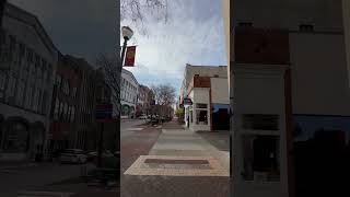 Walking down part of the Kalamazoo Mall in Kalamazoo, Michigan