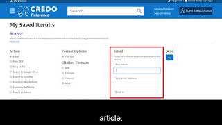 Credo Reference User Features