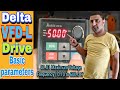 Delta VFD-EL drive basic parameters