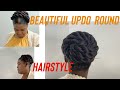 Quick and easy round hairstyle. Tutorial protective style.