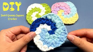 Swirl Granny Square Crochet | Step by Step Tutorial