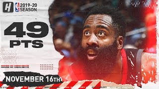 James Harden Full Highlights vs Timberwolves (2019.11.16) - 49 Pts, 6 Ast, 5 Reb!