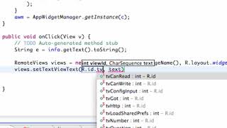 Android Developing Applications Tutorial 166 Relating Context with the Widget Manager