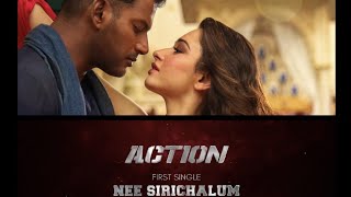 Action Tamil Movie I Nee Sirichalum Song| Vishal, Tamannaah I Hiphop Tamizha I Sundar C