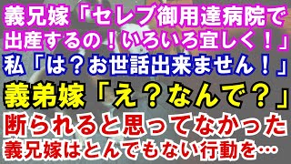 【修羅場】義兄嫁「セレブ御用達病院で出産するの～！毎日朝晩、差し入れとお洗濯宜しくね♪」私「は？出来ません！(ｷｯﾊﾟﾘ」義弟嫁「え？なんで？」断られると思ってなかった義兄嫁は…