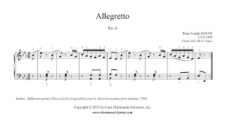 Haydn : Allegretto in E flat Major, No. 6