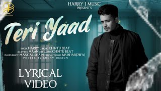 Teri Yaad (Cover Song) , G Khan , Garry Sandhu || Harry J || Lyrical Video || #Gkhan #GarrySandhu