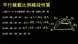 【觀念】平行線截比例線段性質