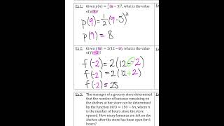 12(B) - Function Notation
