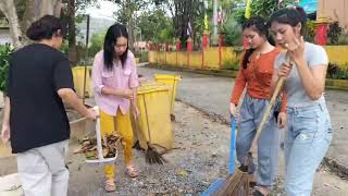 ทำความสะอาดวัดบาละ