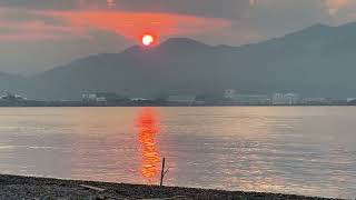 今の清水港 2023.7.18 PM18:40 夕暮れと駿河湾フェリー最終便