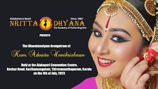 Nritta Dhyana Presents - The Bharatanatyam Arangetram of Kum. Advaita Unnikrishnan