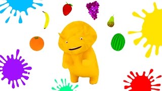 Aprender las frutas, colores, formas y números con Dino el Dinosaurio | Dibujos
