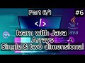 learn Java Arrays / Single & two dimensional For Beginners / Step by Step