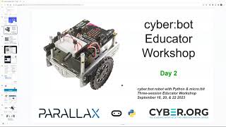 cyber:bot with Python and micro:bit Educators Workshop 2 of 3 (September 20th, 2023)