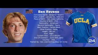 Ben Reveno : Welcome to New England Revolution | Centre Back 99'