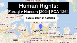 Human Rights - Faruqi v Hanson [2024] FCA 1264 (Timestamps)