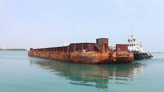 Perpendicular berthing of multiple barges at VOC Port's coastal berth