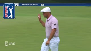 Bryson DeChambeau's 423-yard drive leads to birdie at the Memorial