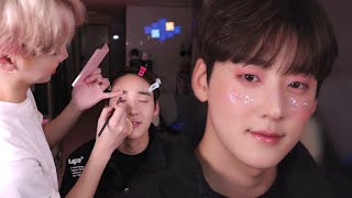 Chatting with and doing Kevin Woo's makeup - Edward Avila